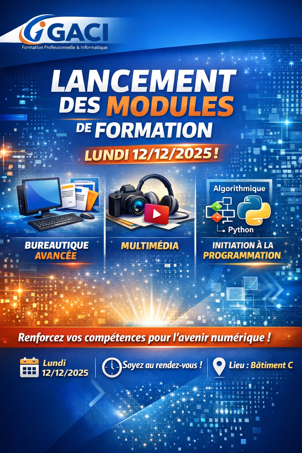 COMMUNIQUÉ OFFICIEL – LANCEMENT DES MODULES DE FORMATION GACI